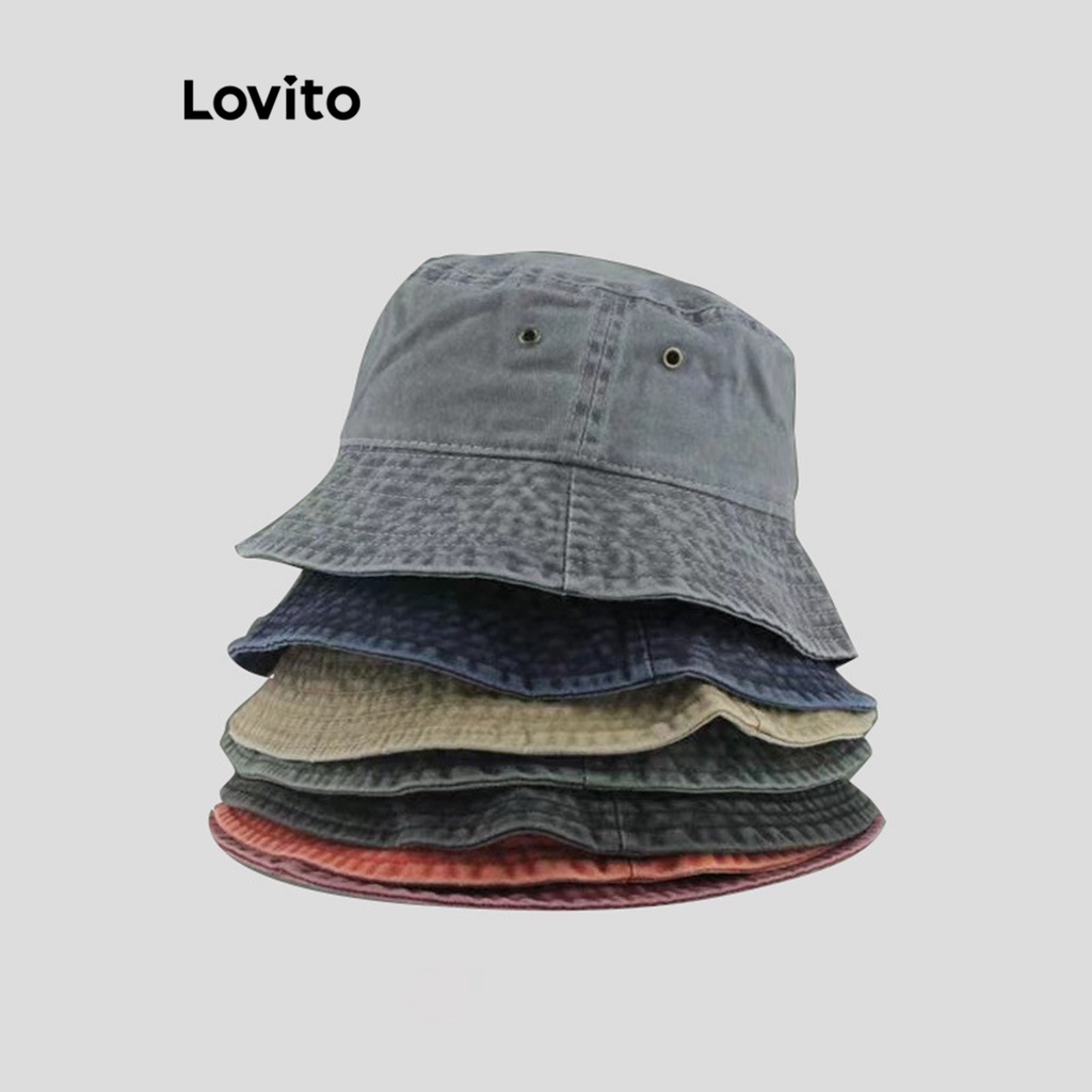 Mũ tai bèo Lovito màu trơn thường ngày cho nữ L63AD273 (màu xám/xanh dương navy/đỏ tía/đen)