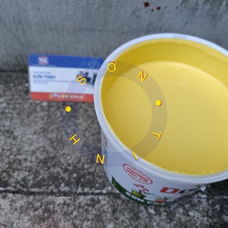 Sơn chậu cảnh kiểng màu Vàng Nắng DOLPHIN hệ nước 1kg