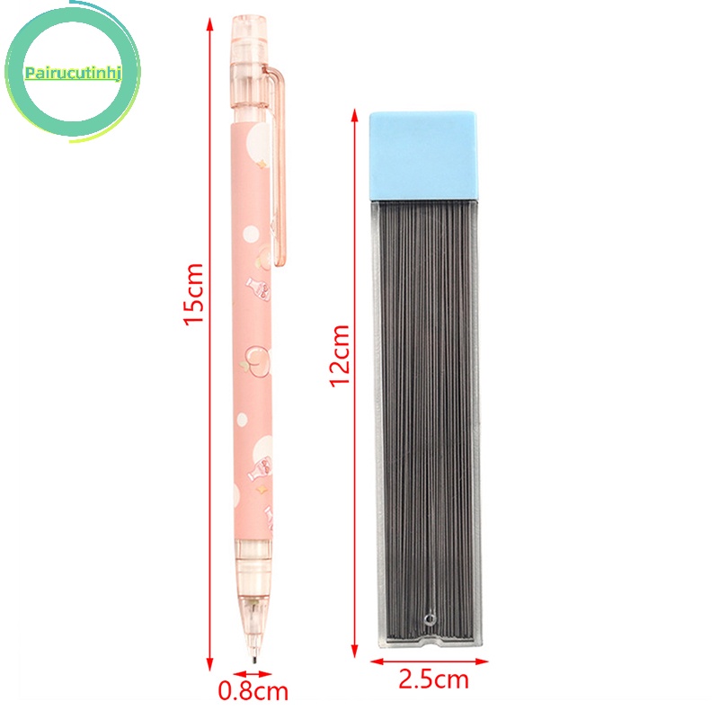 Parucutin Bút Chì Ngòi 0.5mm In Hình Quả Đào Dễ Thương