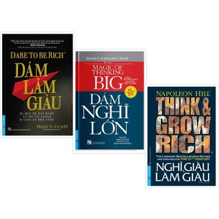 Sách - combo nghĩ giàu và làm giàu + dám làm giàu + dám nghĩ lớn first news