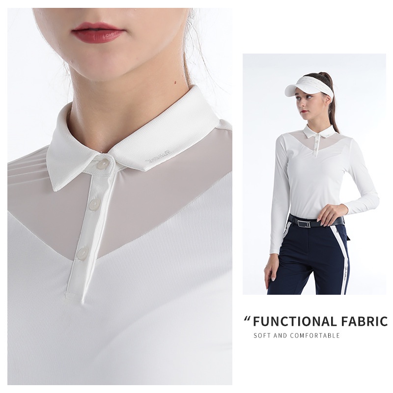 PGM Golf Áo thun dài tay dành cho nữ Vải thể thao hàng đầu Quần áo thể thao thời trang mềm mại và thoải mái