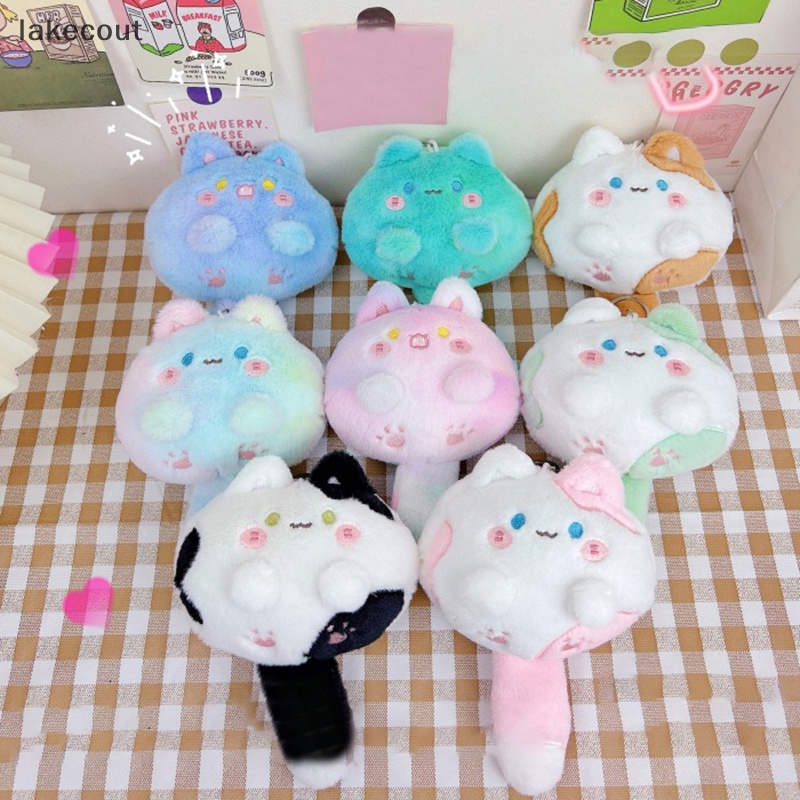 Lat Móc Khóa Hình Mèo Nhồi Bông Nhiều Màu Sắc Mềm Mại Dễ Thương Trang Trí Túi Xách / Quà Tặng Cho Trẻ Em