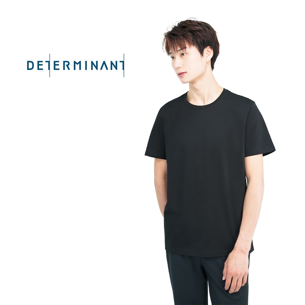 Áo thun nam Determinant thấm hút tốt mềm mại -  màu Đen