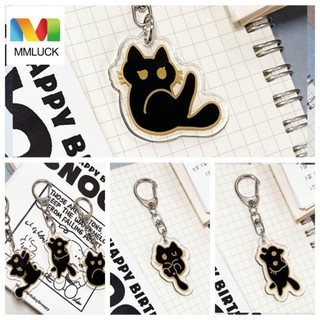 Móc Khóa acrylic Hình Mèo Đen Dễ Thương