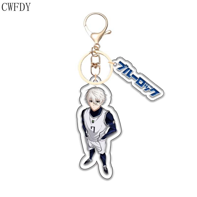 Móc khoá Anime Blue Lock Keychain Isagi Yoichi Chigiri Hyoma Kawaii Figure Charm Acrylic Phụ kiện trang trí chibi cute