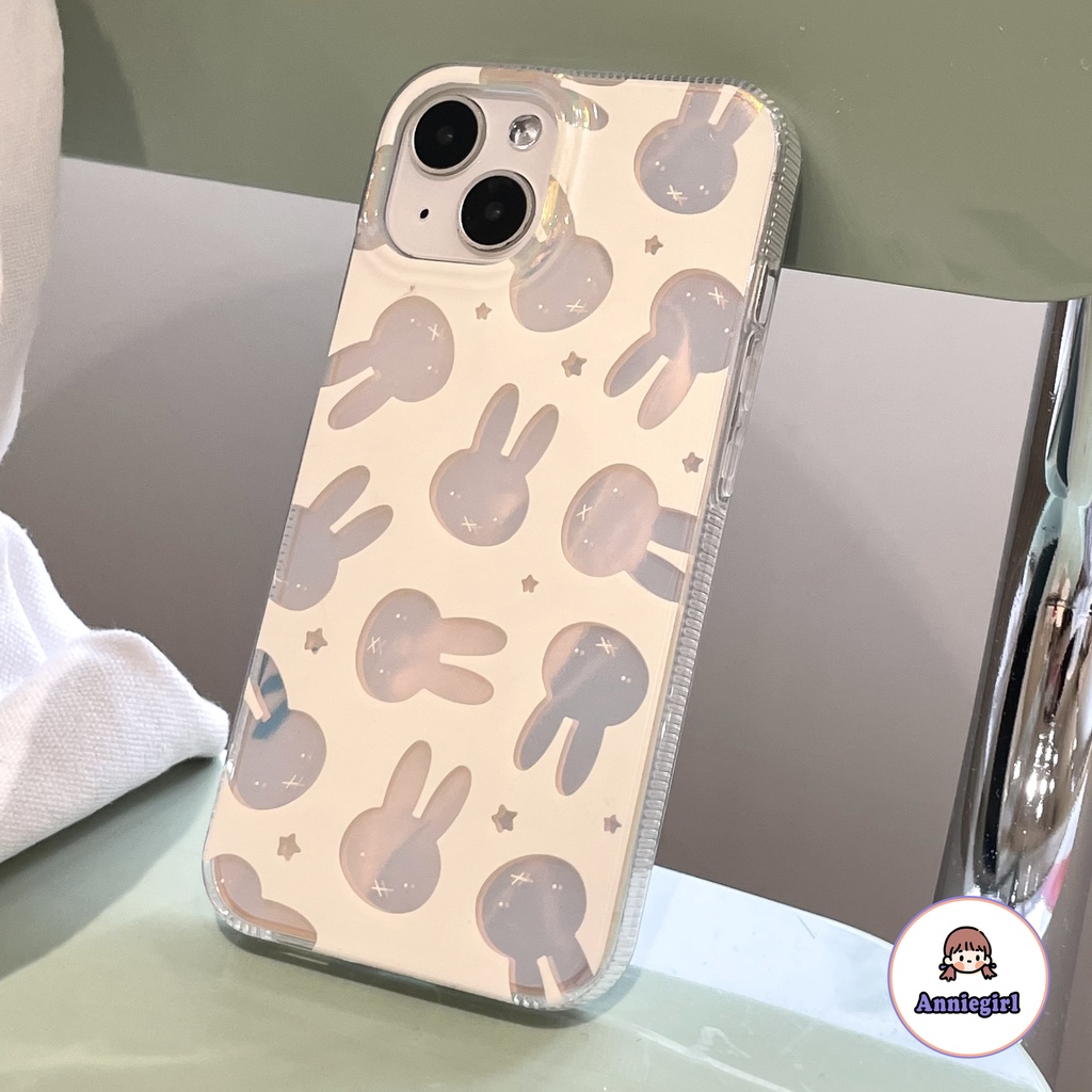 Dễ Thương Ốp Điện Thoại Mềm In Hình Thỏ Màu laser Cho iphone 14 pro max 13 12 11 11
