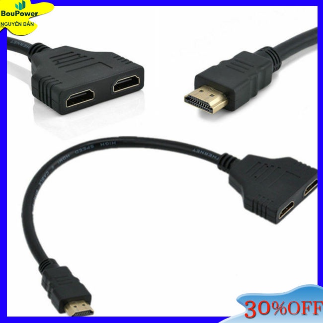 Boupower Dây Cáp Chuyển Đổi hdmi 1080p hdtv 1 input 2 Đầu Ra