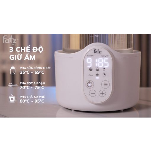 MÁY ĐUN NƯỚC VÀ HÂM NƯỚC PHA SỮA ĐIỆN TỬ FATZ BABY - QUICK 8 - FB3525TN