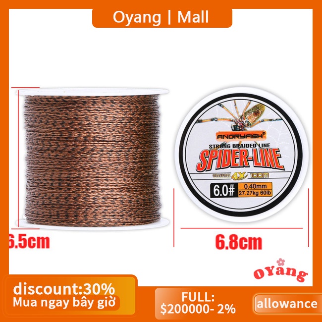 Cuộn Dây Câu Cá 300m 10-60lb 4 Sợi Siêu Mềm Vô Hình Chống Mài Mòn