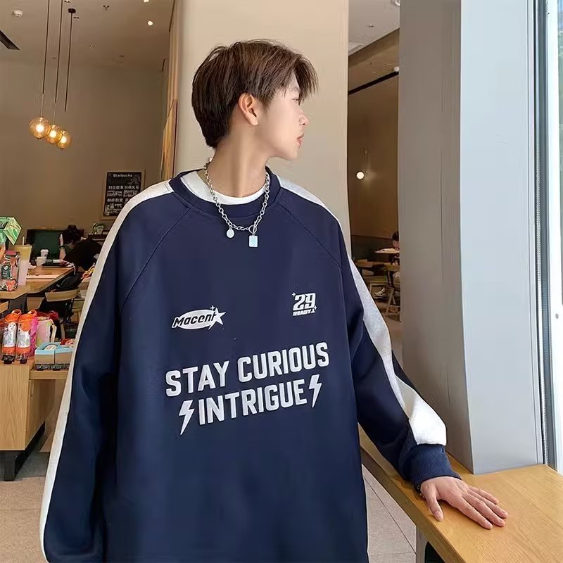 Áo Nỉ Nam Dài Tay Cổ Tròn Form Rộng Thời Trang