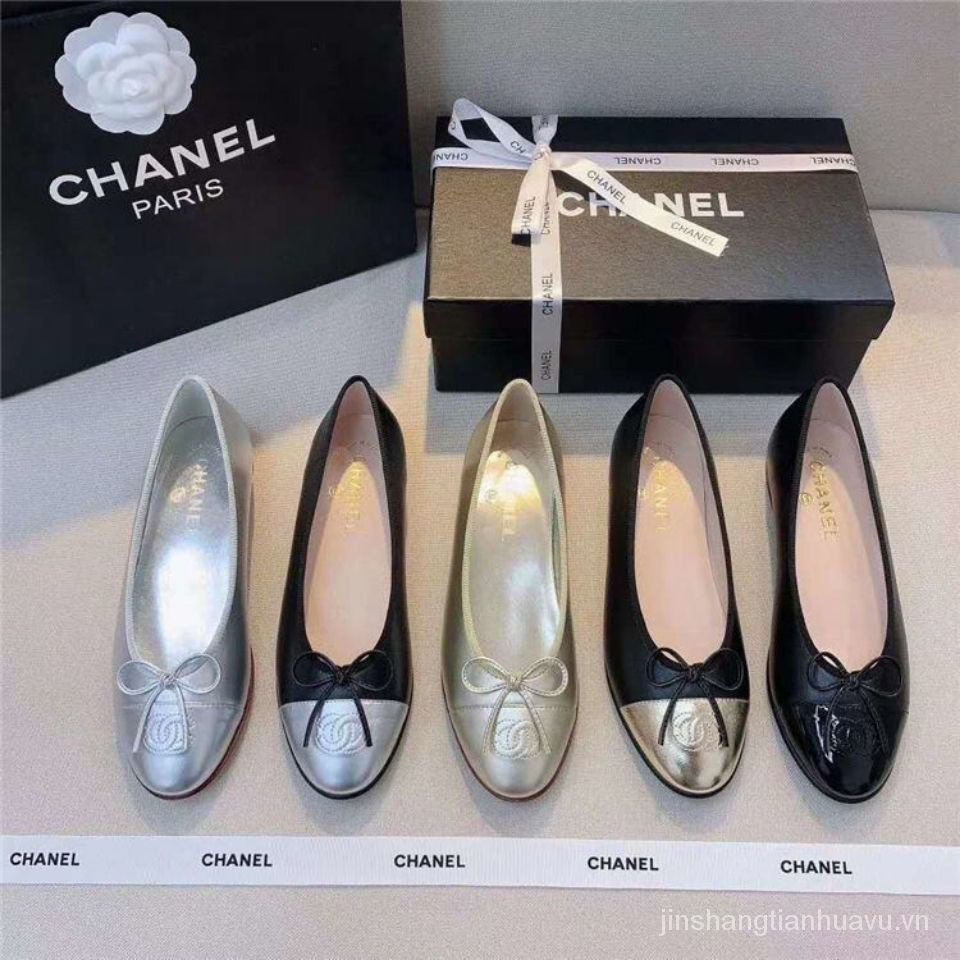 Giày Búp Bê Da Thật Mũi Tròn Thời Trang Mới Năm 2021 Cho Nữ