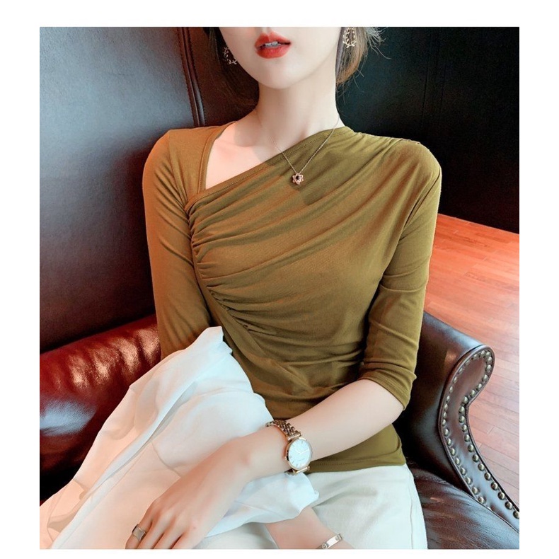 Áo Thun Tay Lửng Hở Vai Thời Trang Dành Cho Nữ