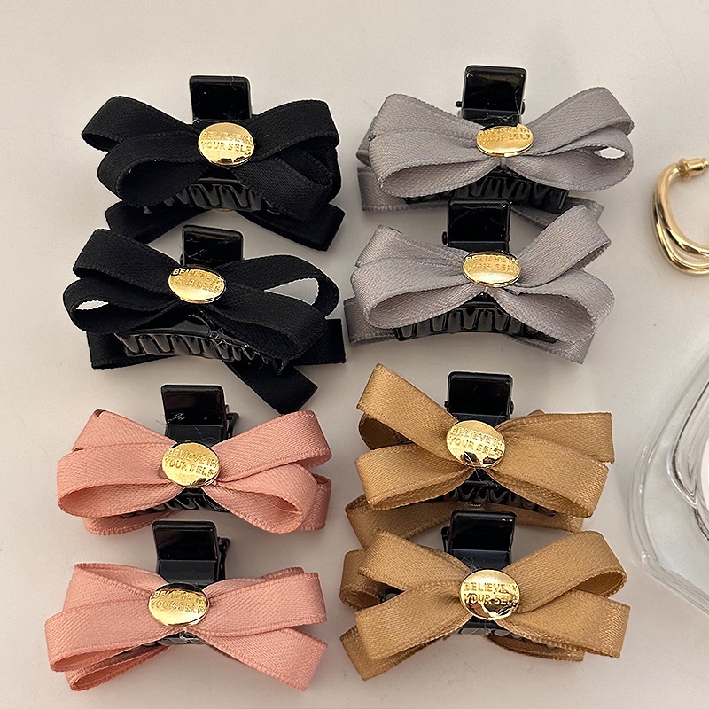 Kẹp Tóc Hình Nơ Nhỏ Màu Trắng Phong Cách Mới 2023