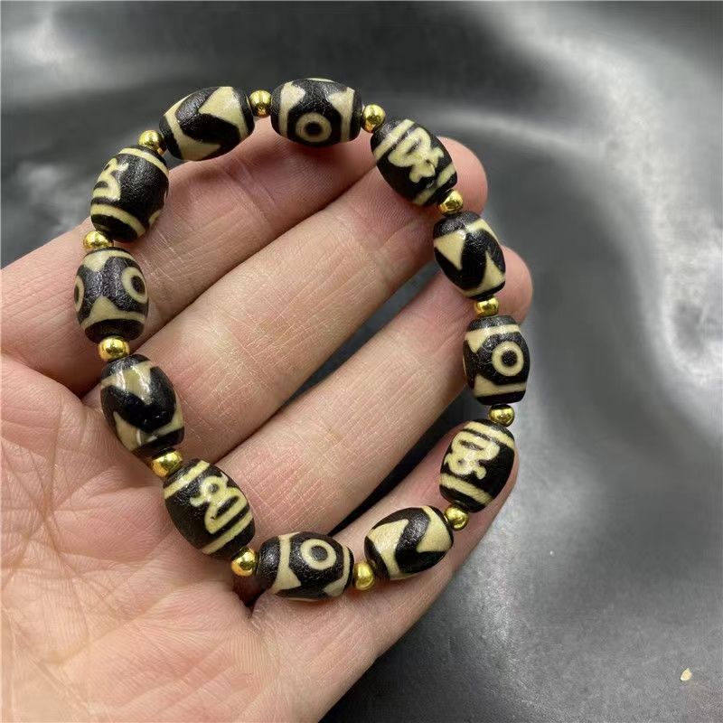 Vòng Tay Mã Não dzi Mã Não 9.13 Phong Cách Cổ Điển Cho Nữ