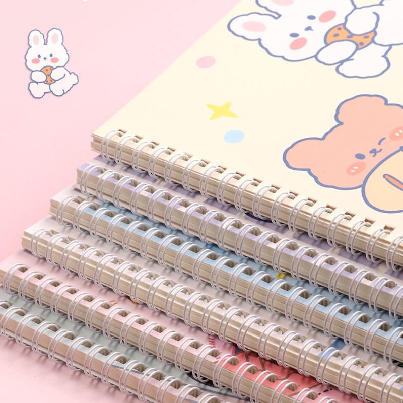 Vở lò xo kép kẻ ngang kích thước A5 tiêu chuẩn 60 trang nhiều mẫu đáng yêu - Ngẫu nhiên