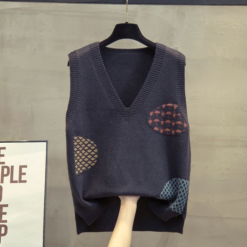 Áo len sát nách cổ chữ V thiết kế mới thời trang mùa thu