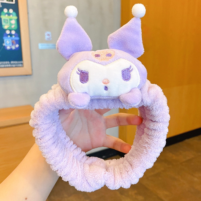 Băng Đô Rửa Mặt Trang Điểm Kiểu Hoạt Hình sanrio Nhồi Bông Đáng Yêu Thời Trang Thu Đông Hàn Quốc