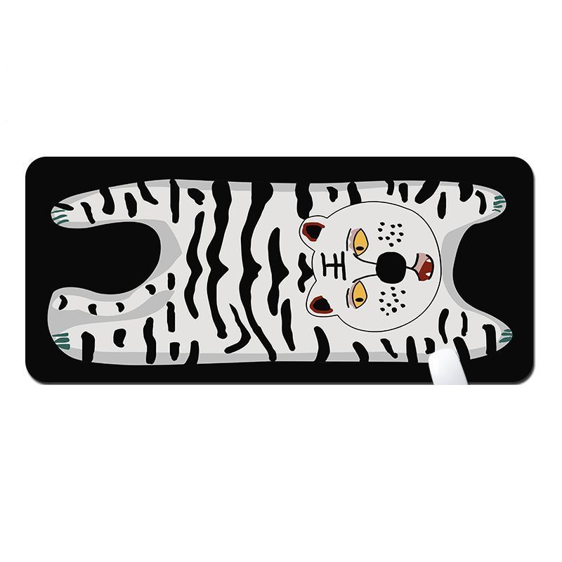 Hoạt Hình Tấm Lót Chuột Và Bàn Phím Máy Tính Dày Chống Trượt Cỡ Lớn In Hình Hổ Dễ Thương