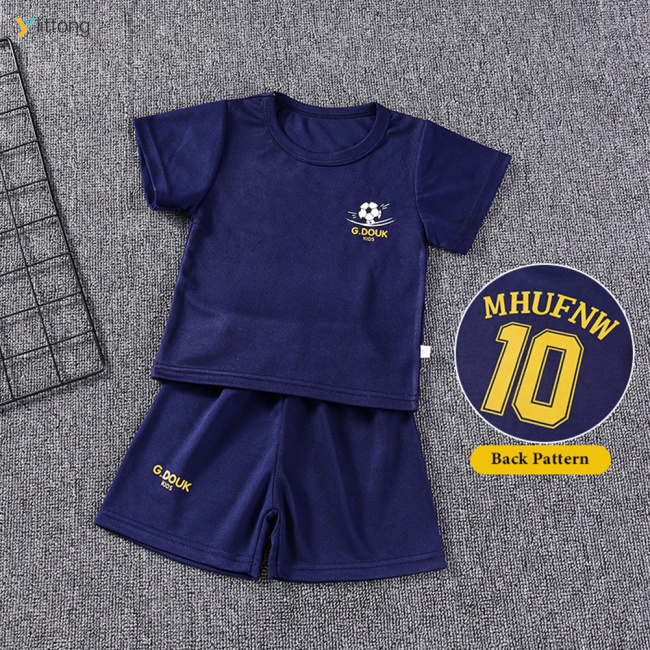 Set Đồ Đá Banh 2 Món Gồm Áo Tay Ngắn Và Quần short Thoáng Khí Cho Bé Trai