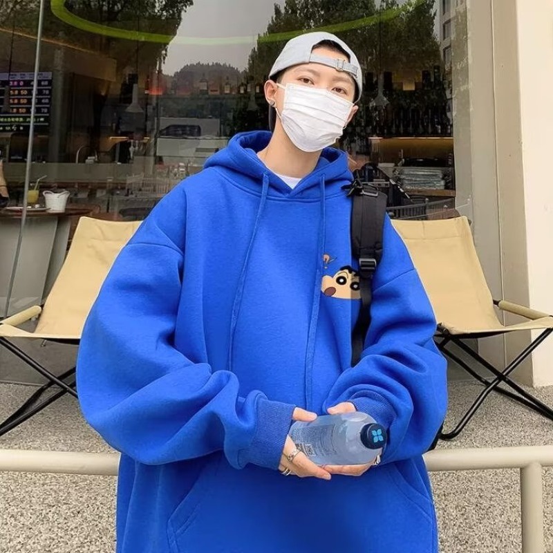 Áo hoodie Dày Dặn Dáng Rộng Có Túi Lớn In Họa Tiết Hoạt Hình anime Thời Trang Mùa Thu Chất Lượng Cao Cho Nam Và Nữ