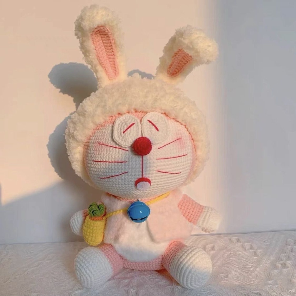 Búp Bê Mèo Máy doraemon Đan Len Thủ Công Dùng Làm Quà Tặng Cho Bạn Bè
