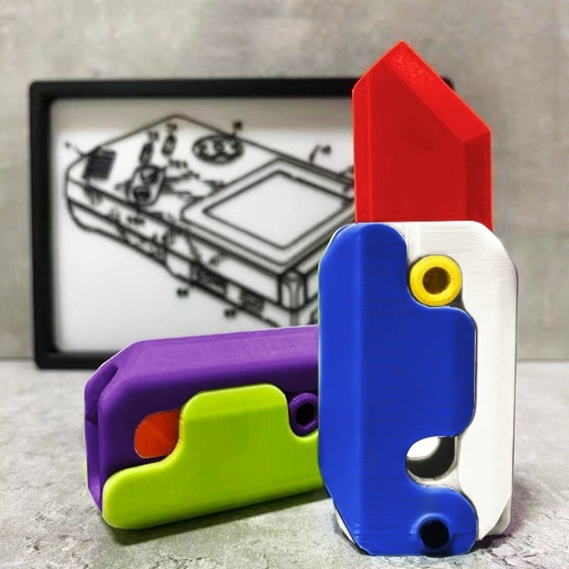 Đồ Chơi Dao Nhựa Nhấn Giảm Căng Thẳng In 3d mini Dễ Thương Làm Quà Giáng Sinh Cho Bé Trai