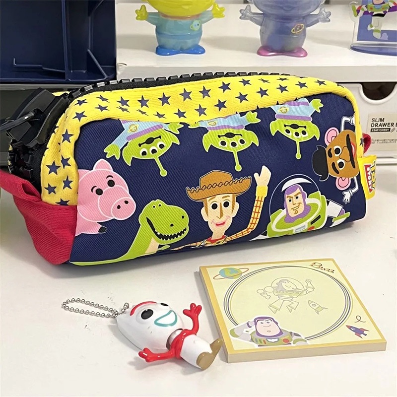 Túi Đựng Bút Chì Sức Chứa Lớn In Họa Tiết hộp bút Hoạt Hình bóp viết toy story  Màu Xanh navy Có Khóa Kéo