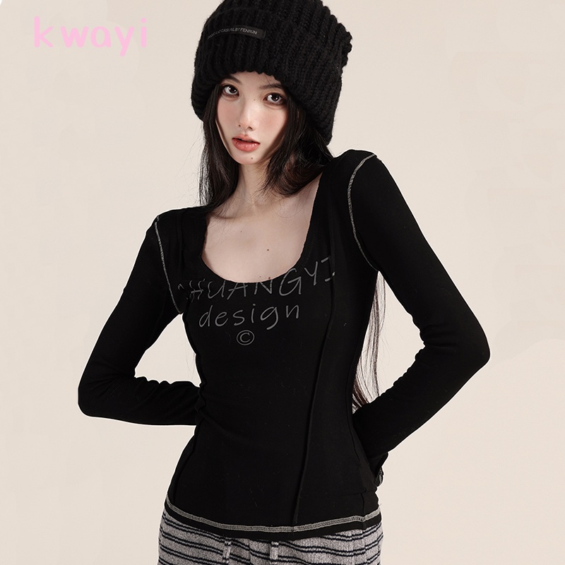 Kwayi áo phông áo thun nữ croptop baby tee Hàn Phong Fashion Fashion Popular WTX23919XF38Z230918