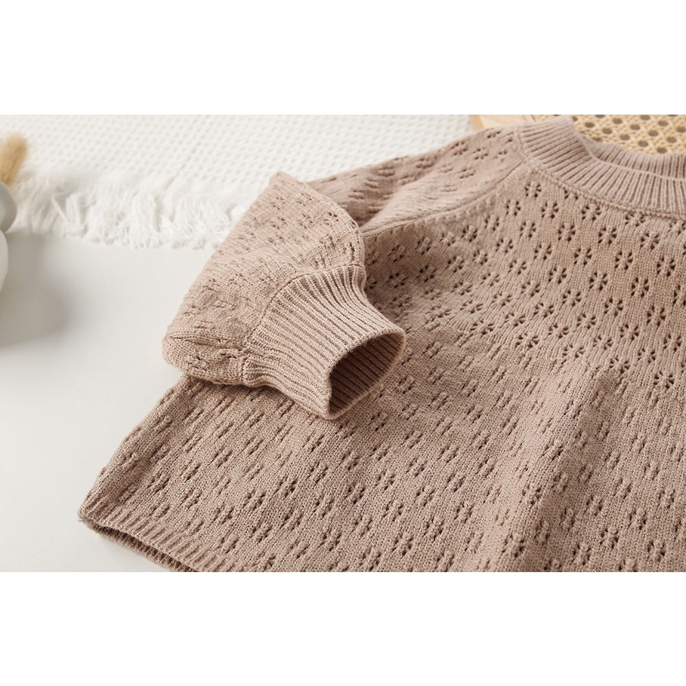 Bộ Áo Len Tay Dài + Quần Ống Loe Thời Trang Hàn Quốc Mùa Thu Đông Cho Bé Gái 55