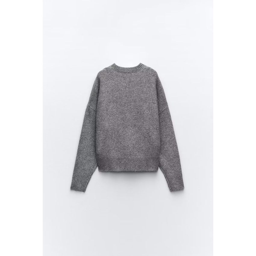 Zara Áo sweater Dài Tay Dáng Rộng Thời Trang Mùa Thu Dành Cho Nữ 2142186