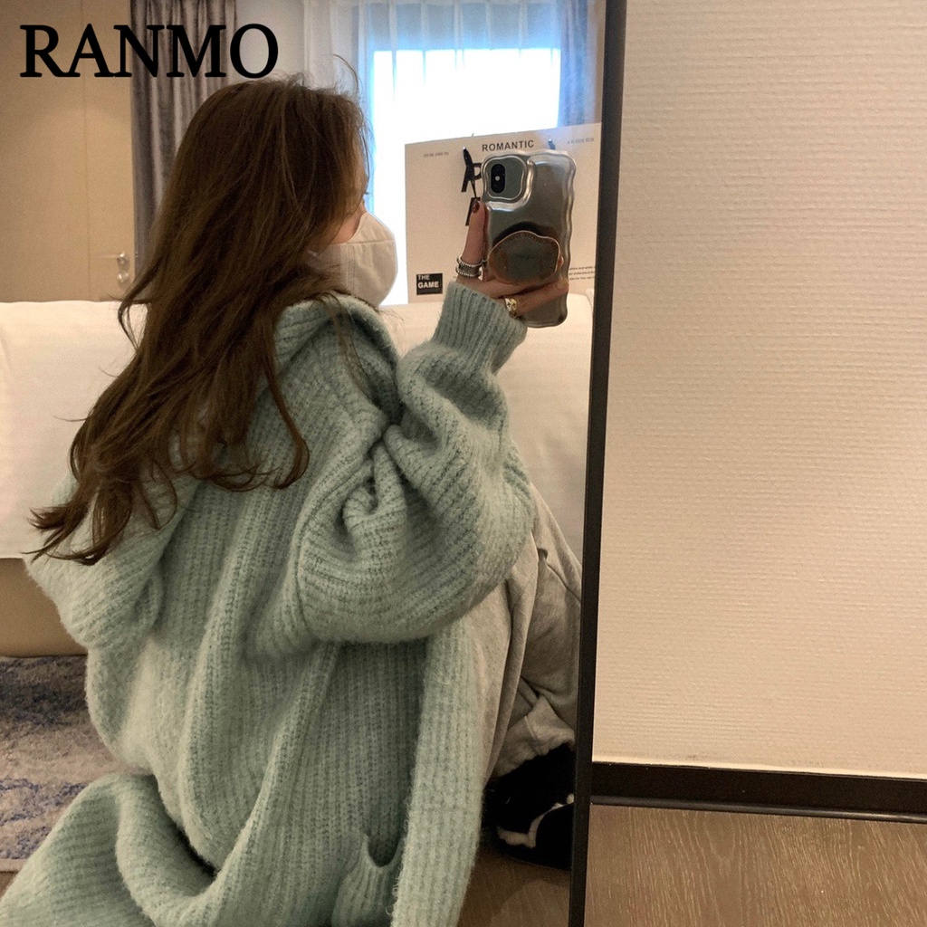RANMO Áo Len áo khoác cardigan Popular phổ biến Trendy Dễ thương A91K7BG 38Z230919