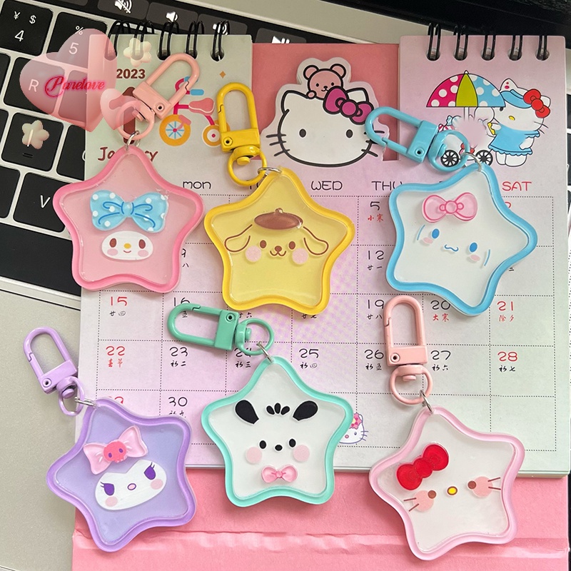 Móc Khóa Hình sanrio Và Ngôi Sao Bằng acrylic Xinh Xắn Mới