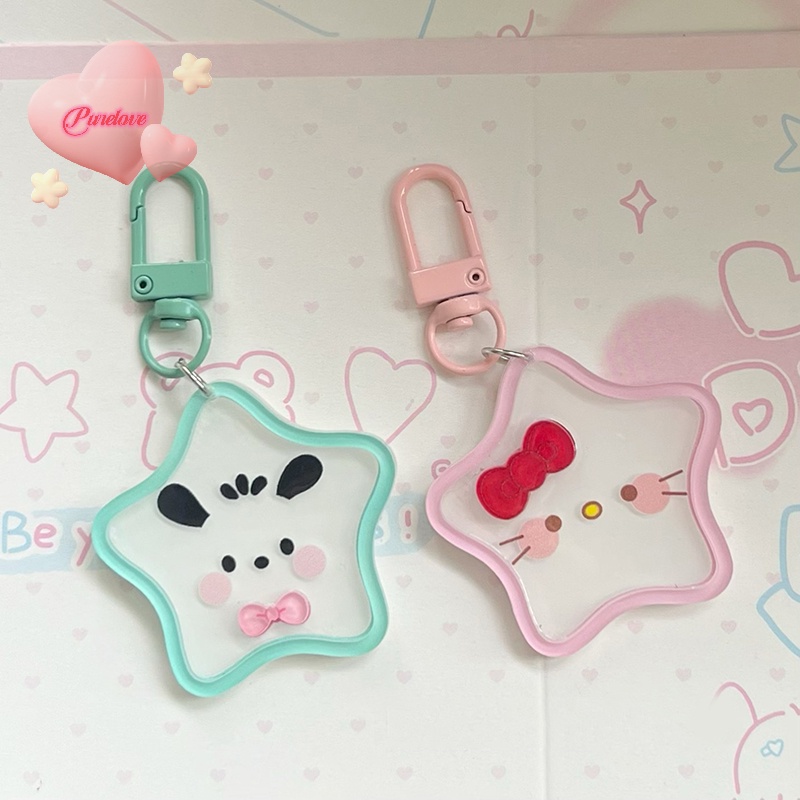 Móc Khóa Hình sanrio Và Ngôi Sao Bằng acrylic Xinh Xắn Mới