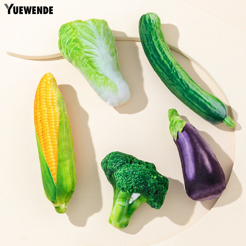 Yu.p Đồ Chơi Nhai Gặm Nhấm Hình Rau Củ Quả Mềm Mại Chống Cắn Tương Tác Tốt Cho Thú Cưng