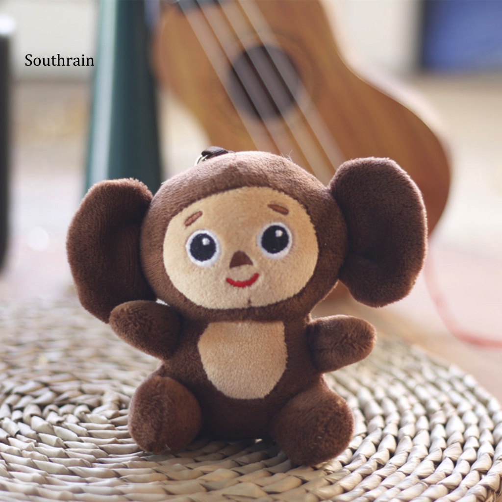 Móc Khóa Hình Khỉ cheburashka Nhồi Bông Đáng Yêu Mềm