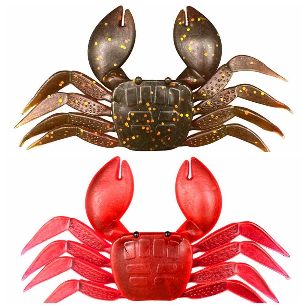 Mồi Câu Cá Giả Hình Cua Mềm 8cm Hai Màu