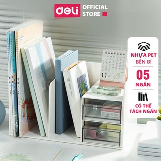 Giá Tài Liệu 5 Ngăn Deli, Kệ Giấy Tờ Hồ Sơ Văn Phòng Kèm Tủ Đồ Giá Sách Nhựa Lưu Trữ Tiện Lợi Cho Văn Phòng Bàn Làm Việc