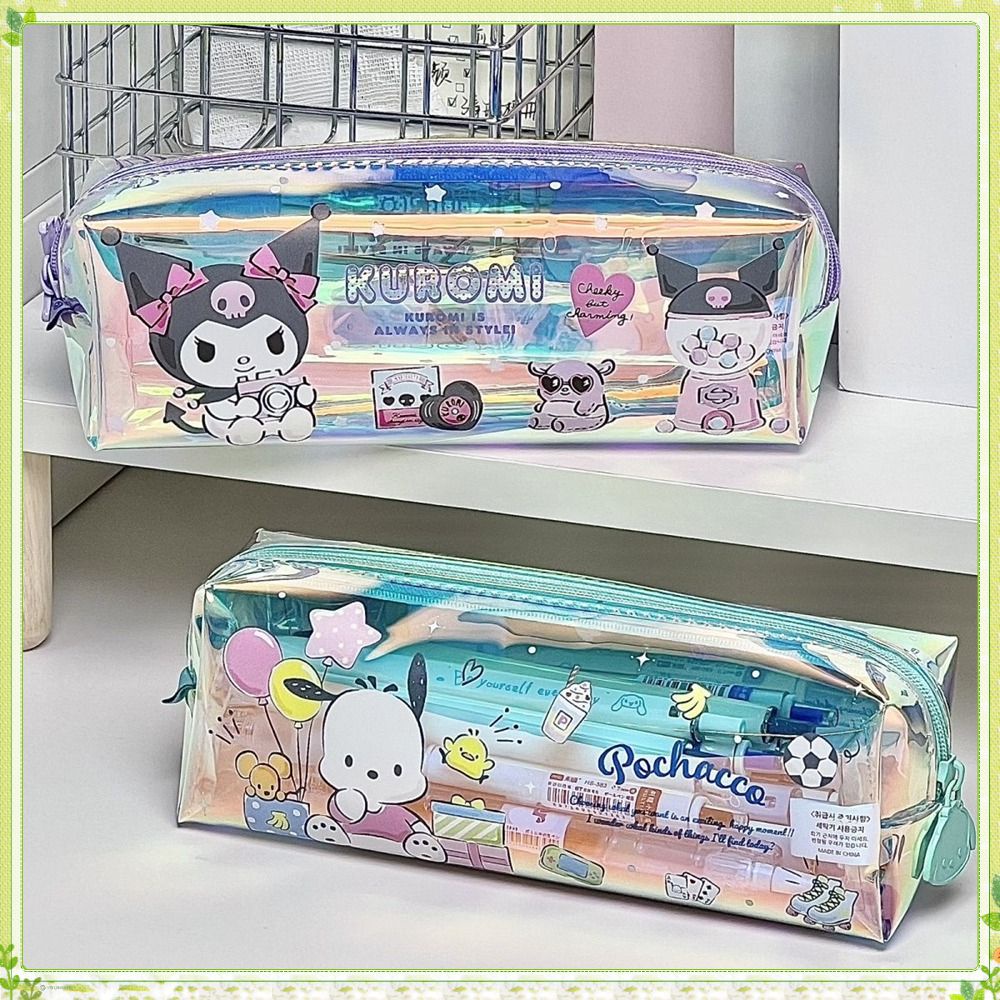 Lomhome❤ Hộp đựng Bút Laser Sanrio Sáng Tạo Túi Bút Chì Kuromi Cinnamoroll Dễ Thương Dung Lượng Lớn Văn Phòng   Không Thấm Nước Hộp đựng Bút Chì Hộp đựng Mỹ   ❤Lomhome