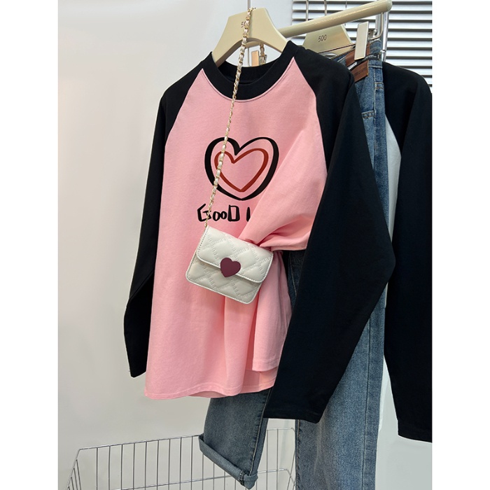 Áo Thun Tay Dài 100% cotton In Họa Tiết Thời Trang Hàn Quốc Cho Nữ