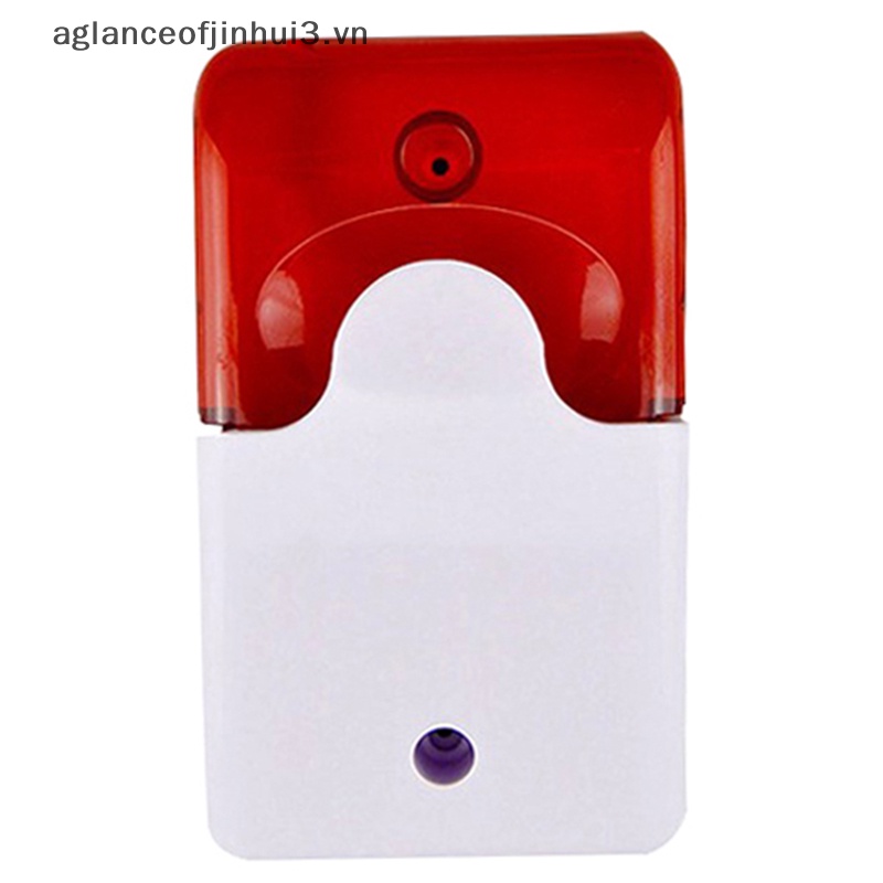 ~ Afhvn ~ Còi Báo Động Không Dây Có Đèn Nhấp Nháy 12v Ánh Sáng Đỏ Còi Báo Động An Ninh Trong Nhà