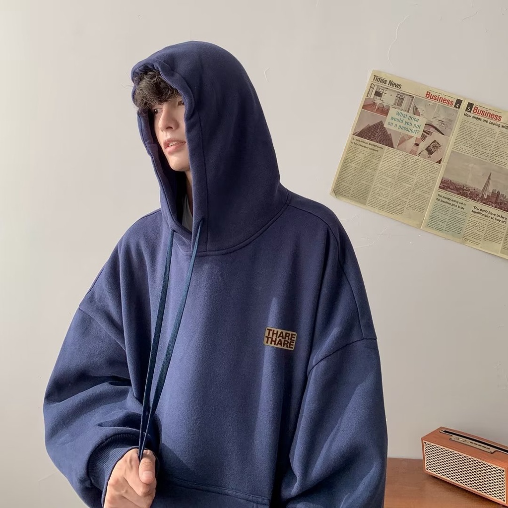 Áo hoodie cotton Nhung Dày Tay Dài In Chữ Màu Tím Phong Cách Mỹ Thời Trang Cho Cặp Đôi M-5XL