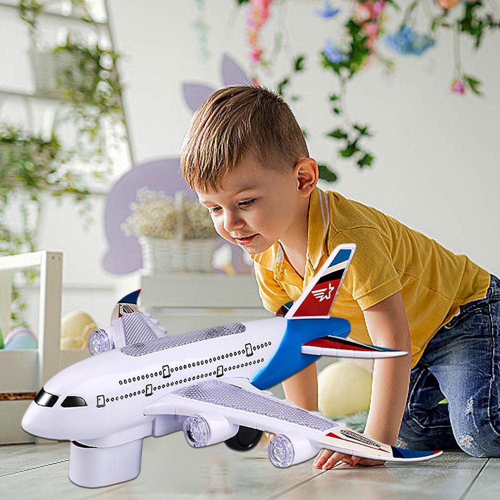 Máy Bay Đồ Chơi Phát Nhạc Và Đèn Chiếu Sáng Cho Trẻ Em a8u0