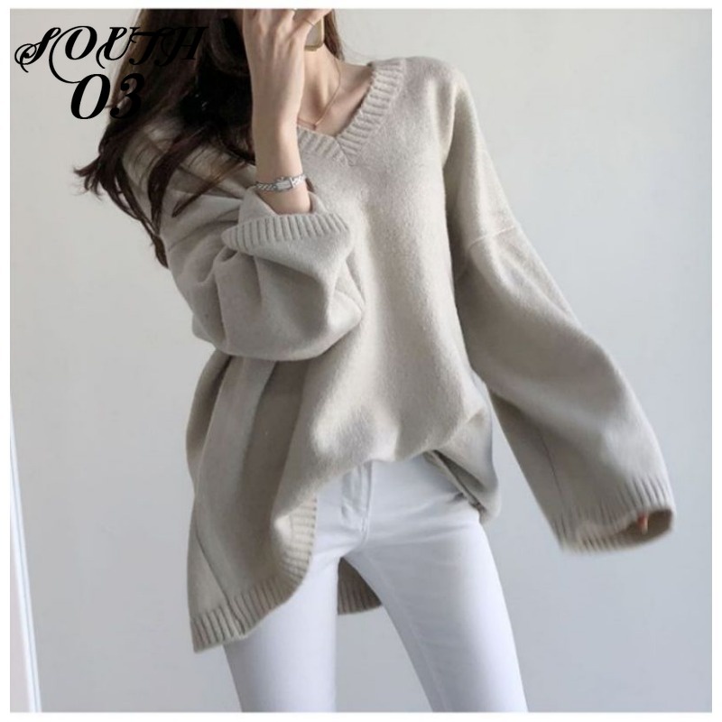 Áo Khoác sweater Dệt Kim Dáng Rộng Thời Trang Thu Đông 2023 Mới Cho Nữ