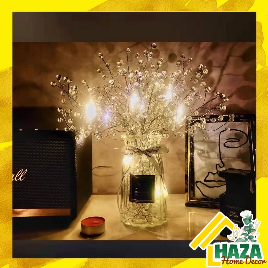 ẴN - Đèn hoa để bàn, Đèn ngủ Bó Hoa Bồ Công Anh Handmade tự làm Trang Trí nhà cửa, Quà Tặng Sinh Nhật