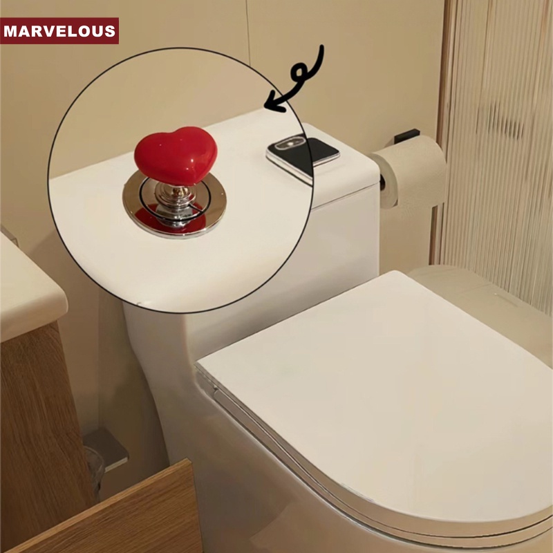 Nút Nhấn Xả Nước Bồn Cầu Hình Trái Tim Dễ Thương Sáng Tạo
