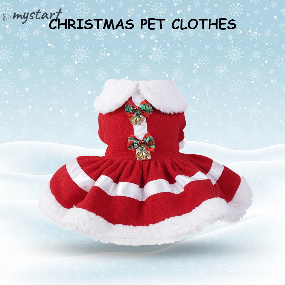 Đầm Giáng Sinh Màu Đỏ Thoải Mái Dễ Thương Cho Chó Mèo