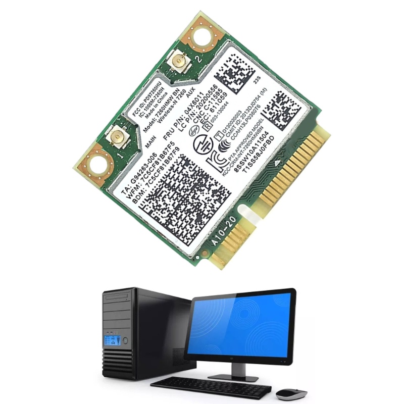 Card Mạng wifi shas 7260hmw 04x6011 Cho laptop k4350 k4250 b5400 m5400 m4400s