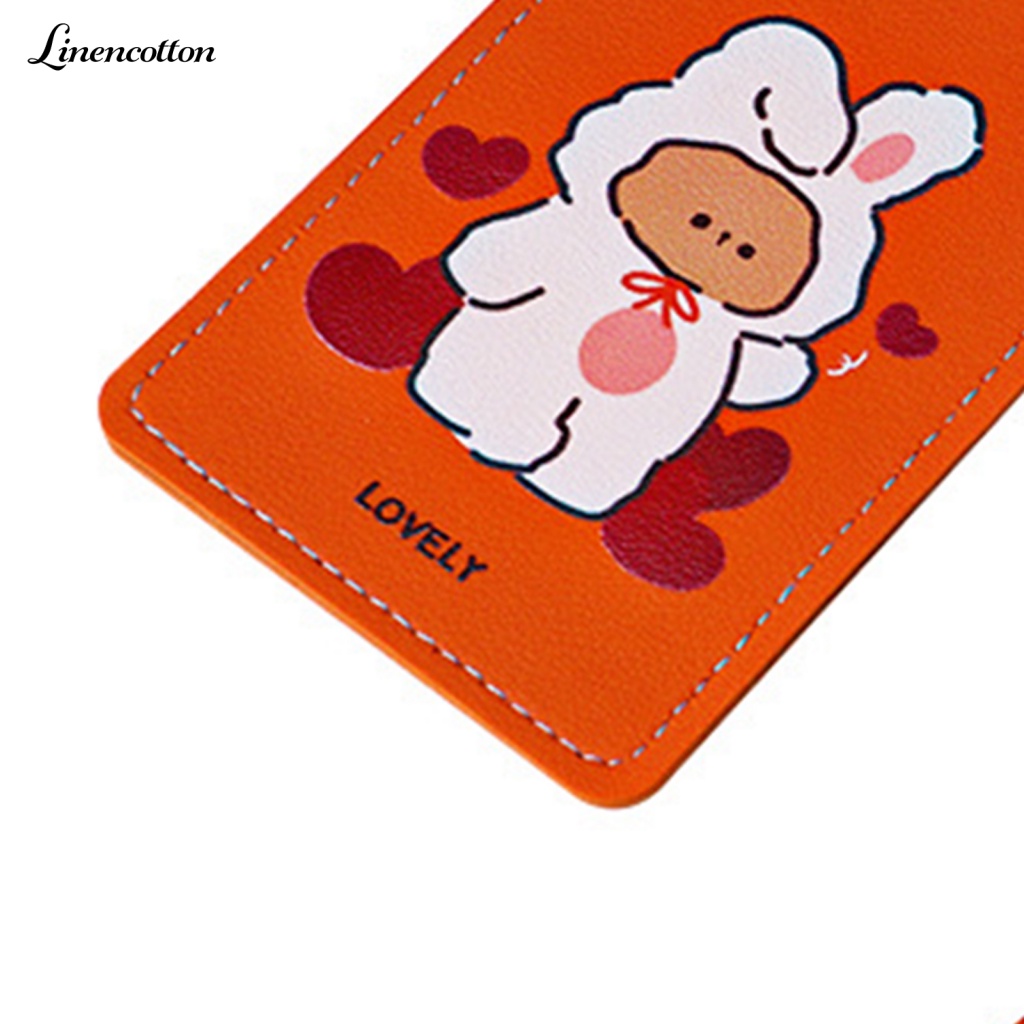 Túi Đựng Thẻ Xe Buýt Đa Năng Bằng Vải Lanh Cotton Thiết Kế Hoạt Hình Dễ Thương Có Dây Đeo Tiện Lợi Dành Cho Học Sinh