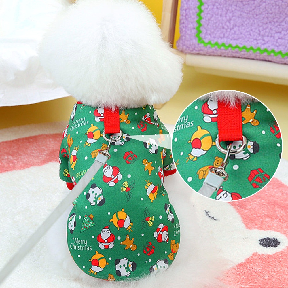 Áo Sweater Giữ Ấm Mùa Đông In Họa Tiết Hoa Tuyết Hoạt Hình Giáng Sinh Cho Chó chihuahua