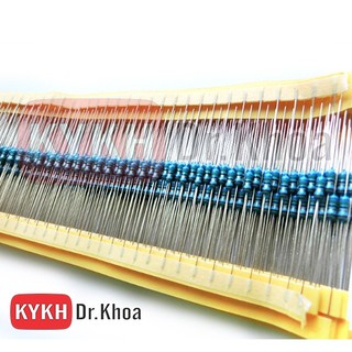 Điện trở xanh 1/4w, 5 vòng màu, sai số 1%